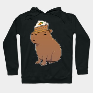 Capybara with Carrot Cake on its head Hoodie